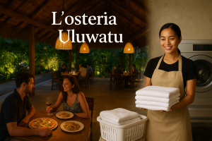 L’osteria Uluwatu Bali Italian restaurant dining and laundry service convenience